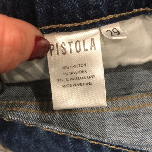 PISTOLA CHARLIE HIGH RISE STRAIGHT LEG, My Way, Side white zipper, Raw hem ๐ - Picture 13 of 17